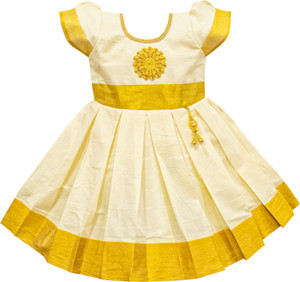 Amirtha Fashion Indi Baby Girls Midi/Knee Length Festive/Wedding Dress