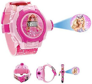Ultra Wise Barbie 24 Images Projector Digital Kid's Watch (Pink) Digital Kids Watch Digital Watch  - For Boys & Girls