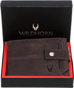 WILDHORN Men Casual Brown Genuine Leather Wallet