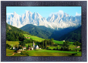 पीएनएफ Poster And Frame Nature Scenery Painting | Living, Bedroom | Best Gifting Option डिजिटल रीप्रिंट 10.5 inch x 13.5 inch पेंटिंग