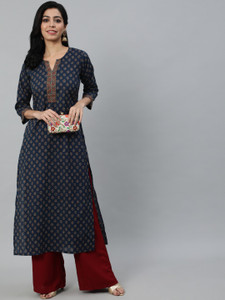 Nayo Women Printed Straight Kurta