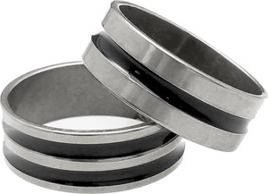 Jewelopia Alloy, Metal Silver Plated Ring Set