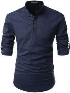 DEELMO Men Solid Straight Kurta