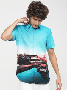 HIGHLANDER Men Printed Casual Multicolor Shirt