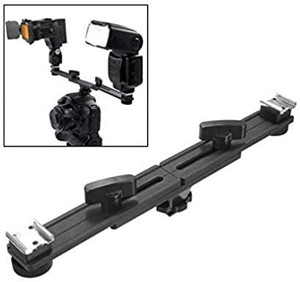 MILLETS 13 inch Twin Speed Light Flash Hot Shoe Mounting Foldable Multi Angle Bracket Flash Shoe Adapter