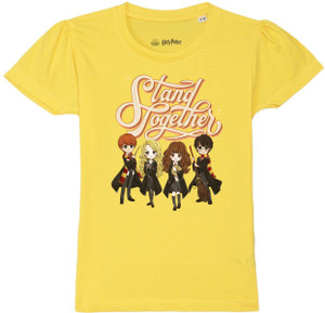 Harry Potter by Wear Your Mind Girls Printed Pure Cotton Regular T Shirt