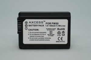 Axcess NP-FW50  for Sony NPFW50 Alpha 5000 5100 A6300 A6000 A5000 Camera  Battery