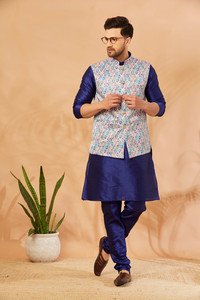 ARMAAN ETHNIC Men Kurta Churidar Ethnic Jacket Set