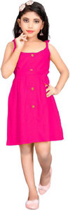 RF CLOTHES Girls Midi/Knee Length Casual Dress