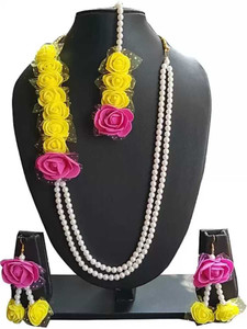 Glimpse Paper Pink, Yellow, Multicolor Jewellery Set