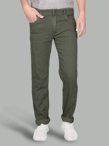 JUST BLACK Regular Men Dark Green Jeans