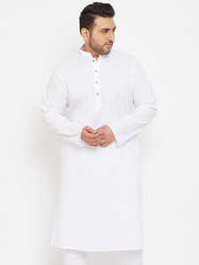 VASTRAMAY PLUS Men Solid Straight Kurta