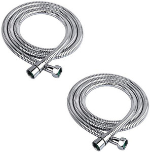 Bathberry Stainless Steel Flexible Shower Tube Chrome Finished (1 Meter) (Pack of 2 ) Pipe 0