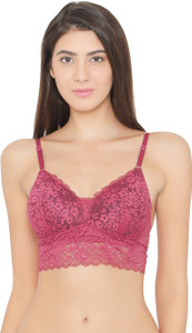Clovia Lace Padded Non-Wired Bralette Women Bralette Lightly Padded Bra