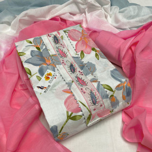 SILKORA Pure Cotton Printed Salwar Suit Material
