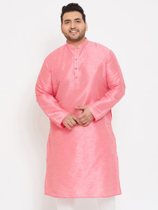 VASTRAMAY PLUS Men Solid Straight Kurta