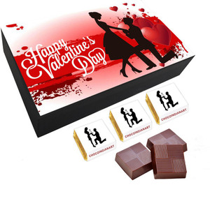CHOCOINDIANART Delightful Happy Valentine's Day, 06pcs Delicious Chocolate Gift, Truffles