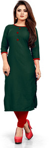Nav Nidhi Creation Women Solid Straight Kurta