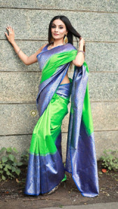 AVANTIKA FASHION Woven Kanjivaram Pure Silk, Art Silk Saree
