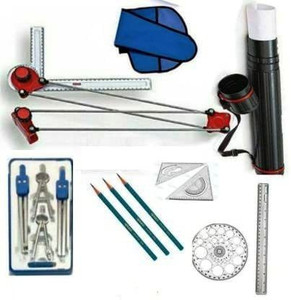 RINM Mini Drafter Combo of Mini Drafter, Sheet Container Tube, Scale, Procircle Ruler Drafting Machine