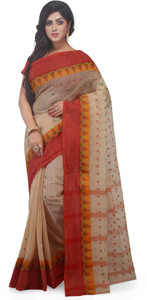 WoodenTant Woven Tant Pure Cotton Saree
