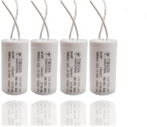 TIBCON CAPACITOR 2.50 MFD | Ceiling Fan capacitor | 440V DRY PP CAN (Pack of 4) Electrolytic Capacitor