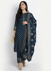 CKBR-G TAXTILES Women Kurti Pant Dupatta Set