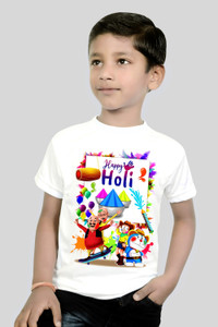 tifti Boys Graphic Print Cotton Blend Regular T Shirt