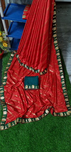 MINE CHOICE Striped Leheria Art Silk Saree
