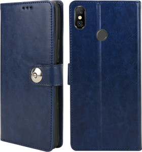 RK Seller Flip Cover for Xiaomi Redmi Y2 PU Leather Button Case Cover with Card Holder and Magnetic Stand