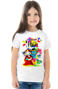 tifti Boys & Girls Typography, Printed Cotton Blend Regular T Shirt