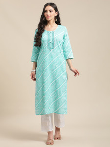 Varanga Women Striped Straight Kurta