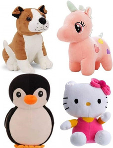 MPR ENTERPRISES Stuffed Soft Toy for Kids, Children Playing Kitty - pack of 4  - 26 cm