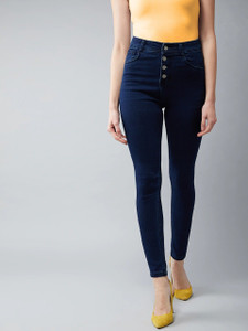 TYFFYN Slim Women Dark Blue Jeans