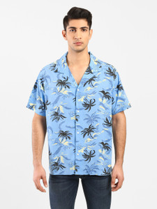 LEVI'S Men Printed Casual Blue Shirt
