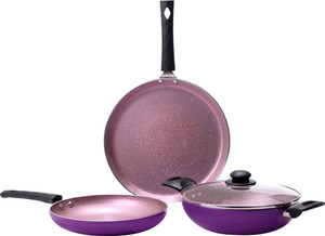 WONDERCHEF Valencia Non Stick - Purple Induction Bottom Non-Stick Coated Cookware Set