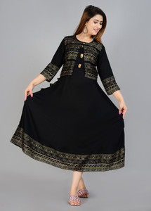 gurjar Women Printed Flared Kurta