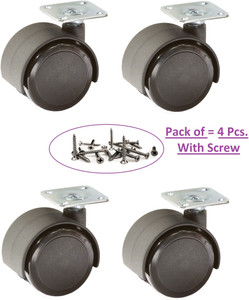 Denish Black Plate Wheel Industrial Furniture Caster