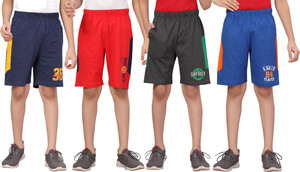 SOUTHTREE Short For Boys Casual Printed Cotton Blend