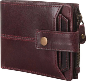 Tree Wood Men Casual, Formal, Travel, Trendy, Evening/Party Maroon Genuine Leather Wallet