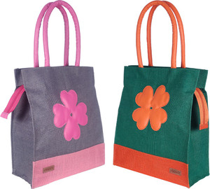 Foonty Women Green, Grey Hand-held Bag