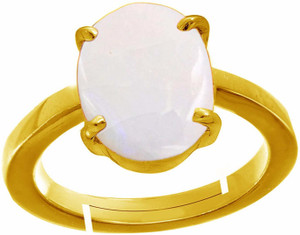 TODANI JEMS 9.25 Ratti 8.47 Carat A+ Quality Opal Gemstone Ring for Women's and Men's Brass Opal Ring