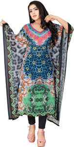 ARYANE1604 Printed Georgette Women Kaftan