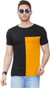 IKHLAS Colorblock Men Round Neck Multicolor T-Shirt