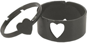 De-Ultimate Valentine's Day Couple Matching Promise Adjustable Heart Shape Finger Rings Set Stainless Steel Ring Set