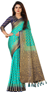 Shopwell Woven Banarasi Cotton Silk Saree