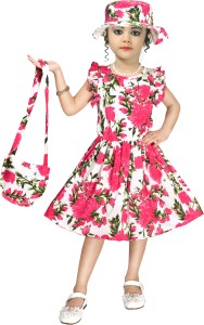 Laraib Fashion Girls Midi/Knee Length Casual Dress