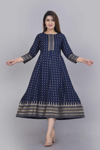 angrakhi Women Printed Flared Kurta