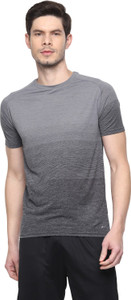 NIVIA Colorblock Men Round Neck Grey T-Shirt