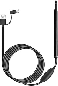 MatLogix Ear Otoscope USB Borescope Inspection Camera with 6 LED 5.5mm Lens Size, 2 mts Security Camera